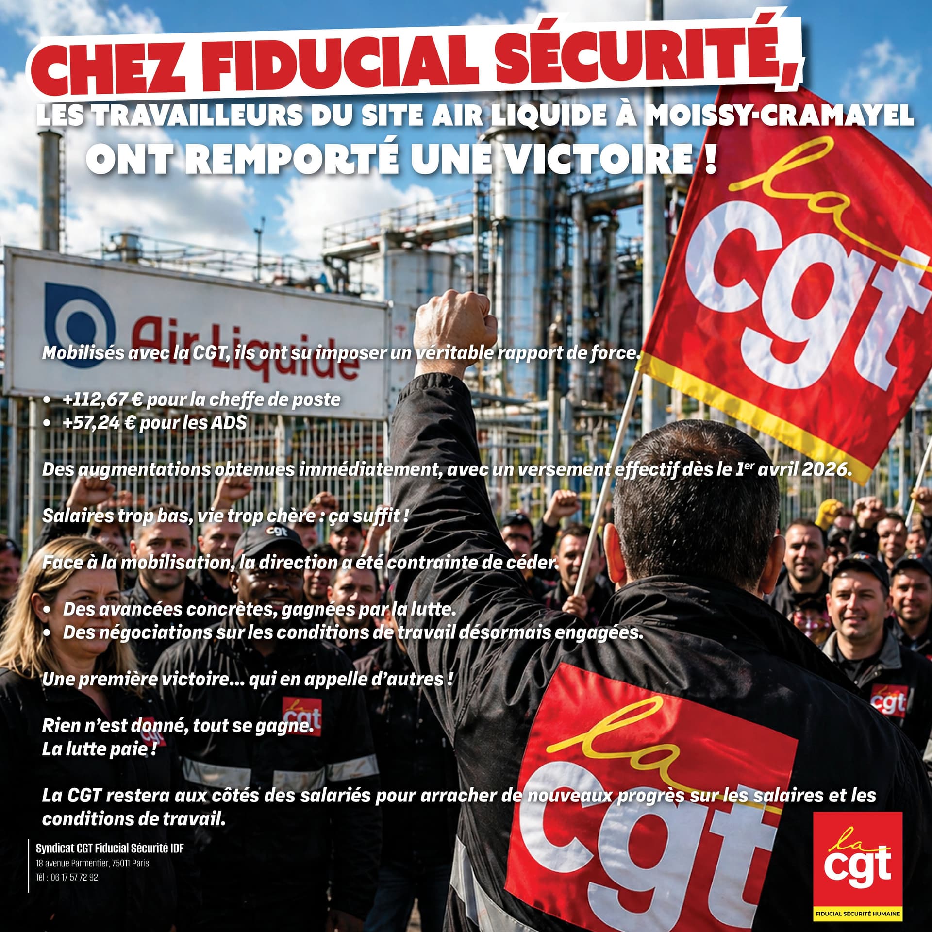 Victoire chez Fiducial Sécurité : augmentations salariales obtenues
