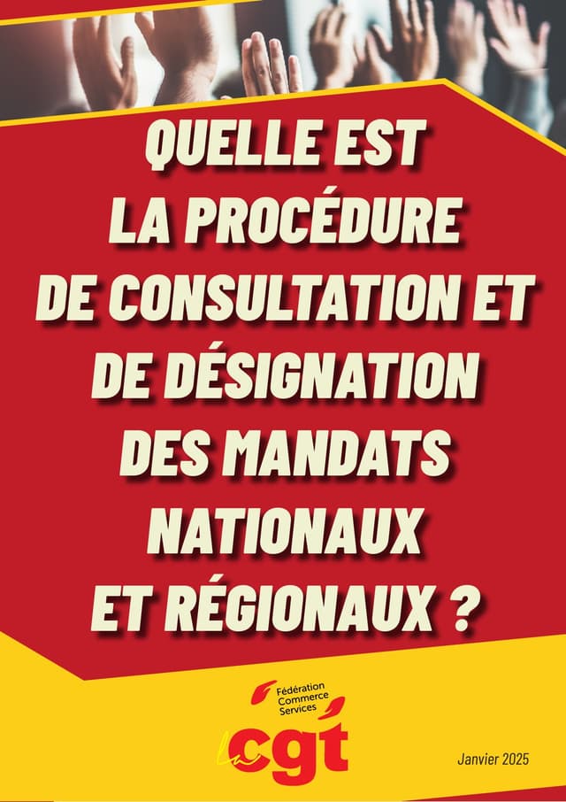 Quelle est la procédure de consultation et de désignation des mandats nationaux et régionaux ?